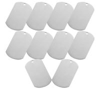 HIAKDOFT Lot de 10 Médailles d'Identification pour Animaux de Compagnie en Acier Inoxydable Brossé 49 X 28 CM Médailles Vierges Personnalisables pour Chiens Accessoires Solide pour