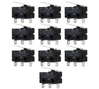 HIAKDOFT Lot de 10 Micro-Interrupteurs 10A Levier à Charnière Moyen Haute Sensibilité Petit Course pour Appareils Électroménagers et Équipements Électroniques