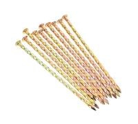 HIAKDOFT Lot de 10 Piquets de Paysage Spirale en Acier au Carbone 12,7 Cm pour Fixation Gazon Artificiel et Bordure Jardin Extérieur Résistance Solide Facile à Visser sans Outil