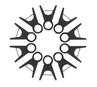 HIAKDOFT Lot de 100 Clips de Support pour Plantes Potagères en Plastique Noir, Clips de Fixation pour Tiges de Vigne, Pinces Légères et Résistantes pour Tomates, Concombres et Légumes