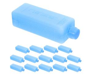HIAKDOFT Lot de 15 Blocs Réfrigérants pour Refroidisseur D'air Mini, Sachets de Glace Réutilisables Remplis D'eau, Compatibles Climatiseur Portable, Compact et Polyvalent pour Camping