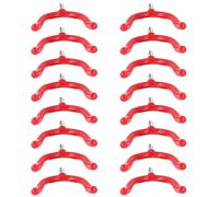 HIAKDOFT Lot de 16 Crochets Multifonctions en Acier de Y, Cintres Robustes Rouges, Crochets Muraux pour Garage et Maison, Supports Pratiques pour Outils, Balais et Équipement de Jardinage