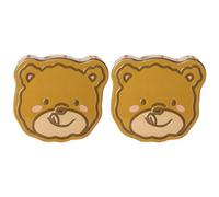 HIAKDOFT Lot de 2 Boîtes à Biscuits en Fer-Blanc 2Pcs Motif Ours Mignon Boîte à Bonbons et Cookies Grand Espace de Rangement pour Emballage Présent et Fête Présent Noël