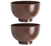 HIAKDOFT Lot de 2 Bols à Soupe Japonerie Réutilisables Bols de Riz en Matériau Épais Résistant la Chaleur Design Antidérapant et Stable Cuisine et Repas Traditionnels