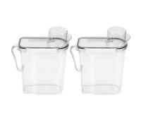 HIAKDOFT Lot de 2 Contenants de Lessive en Poudre Transparents 5 L avec Couvercle Hermétique, Bac de Rangement Réutilisable pour Liquide et Poudre, pour Organisation et Stockage