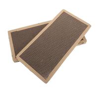HIAKDOFT Lot de 2 Griffoirs pour Chat en Sisal Naturel 424 X 21 CM Bordure en Carton Ondulé Tapis à Griffer Plat Carré Solide Protection pour Meubles Usage Intérieur Salon et Chambre