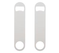 HIAKDOFT Lot de 2 Ouvre-bouteilles Vierges Soi-même en Plastique Blanc Transfert Thermique, Décapsuleur Multifonction Cuisine, Bar et Voyage, Accessoire DIY Décoratif Solide