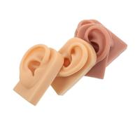 HIAKDOFT Lot De 2 Paires De Faux Modèles D'Oreilles Embouts Auriculaires Souples En Silicone Souple Pour Tatouage D'Oreille En Silicone Pour La Pratique Du Tatouage En Gel De