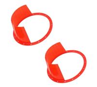 HIAKDOFT Lot de 2 Protections Étanches Rouges pour Haut-parleurs de Voiture 6,5 Pouces en Abs Solide, Coussinets Imperméables Résistants à L’Usure, Compatibles Systèmes Audio Automobiles,