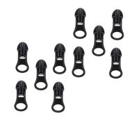 HIAKDOFT Lot de 20 Tirettes de Fermeture Éclair 5 Mm en Métal Noir, Accessoires de Réparation pour Vêtements, Paquet, Valises et Manteaux, Curseurs Robustes et Compatibles pour Couture