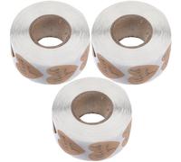 HIAKDOFT Lot de 3 set de Rouleaux de 500 Étiquettes Autocollantes Rondes en Papier Kraft Étiquettes d'Emballage Adhésives pour Fermeture pour Décoration de Pâtisserie et Emballage DIY