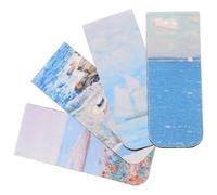 HIAKDOFT Lot de 4 Marque-Pages Magnétiques Paysage pour Lecteurs et Étudiants, Clips Magnétiques Décoratifs Adaptés aux Agendas et Lectures