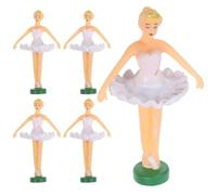 HIAKDOFT Lot de 5 Poupées Princesse Boîte à Musique de Ballet Blanches, Figurines Danseuses Décoratives pour Boîte Musicale, Accessoires pour Décoration Intérieure et Présent Danseuse