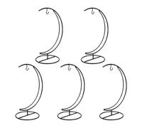 HIAKDOFT Lot de 5 Supports Suspendus en Fer pour Fruits, Cintres à Bananes et Raisins 12,5 X 25 Cm, Étagères de Rangement Pratiques et Décoratives Cuisine et Salle à Manger