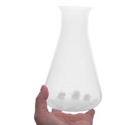 HIAKDOFT Lot de 6 Flacons de Laboratoire en Plastique Coniques Gradués 50/100/500 Ml Flacons à Large Ouverture Transparents pour Chimie et Expériences Scientifiques