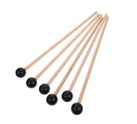 HIAKDOFT Lot de 6 Maillets en Bois Têtes en Caoutchouc pour Marimba et Tambour à Languettes Baguettes Professionnelles pour Instruments de Percussion Usage Musical Polyvalent