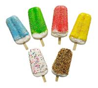 HIAKDOFT Lot de 6 Modèles de Crème Glacée Artificielle Colorés, Accessoires Photo Décoratifs pour Boutique et Photographie Alimentaire, Jouets de Fausse Glace Réalistes, Décor D’été