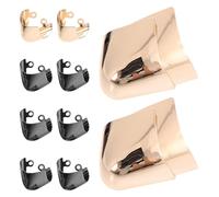 HIAKDOFT Lot de 6 Paires d'Embouts de Protection en Métal pour Talons Hauts Couvre-Orteils Invisibles Dorés et Gris Protège-Chaussures Pointues Anti-Coups pour Usage Quotidien et