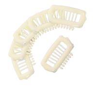 HIAKDOFT Lot de 6 Pinces à Cheveux pour Chiens et Chats Barrettes Décoratives en Plastique Léger Beige Accessoires de Toilettage pour Animaux de Compagnie Maintien du Pelage Usage