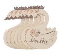 HIAKDOFT Lot de 7 Séparateurs de Vêtements pour Bébé Motif Oiseau en Bois Organisateur de Penderie pour Tout-Petit Rangement Chambre Garçon et Filles Cartes de Rappel de Taille pour