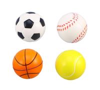 HIAKDOFT Lot De 8 Mini à Presser Anti-Stress en Mousse PU 6,3 Cm, Jouets Sportifs Basket Et Baseball, Jeu Interactif Intérieur Extérieur pour Animaux De Compagnie Hyperactifs