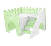 HIAKDOFT Maison pour Petits Animaux Cachette Décorative et Confortable pour Hamster Cochon Chinchilla et Hérisson Double Niveau Résistante et Spacieuse
