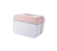 HIAKDOFT Mallette Médicale D'urgence Portable Double Couche En Plastique Rose Taille Moyenne Boîte De Rangement Multifonctionnelle Pour Maison Bureau École Voyage