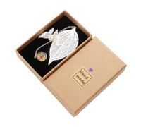 HIAKDOFT Marque-Page en Fleurs Séchées et Feuilles Argentées Décoration Élégante pour Étudiants Fournitures Scolaires et Bureau Coffret Présent Papeterie Créative Accessoire Léger et