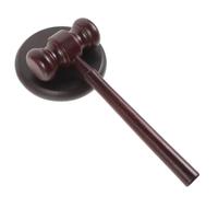 HIAKDOFT Marteau de Juge Bois Massif avec Bloc Sonore Marteau Enchères Léger et Portable pour Avocats Commissaires-priseurs et Réunions