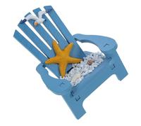 HIAKDOFT Miniature Chaise de Plage Décorative Bleue Stable Matériau Modèle Miniature pour Maison de Poupée et Décor Bord de Mer