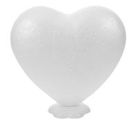 HIAKDOFT ModèLe De CœUr en Mousse Blanche 8.43X8.43X3.15In avec Socle Stable pour DéCorations De Mariage DIY Ornements Artisanaux Et Centres De Table Romantiques