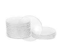 HIAKDOFT Mr16gu10 Lot de 30 abat-jour plat en acrylique transparent résistant à la chaleur pour éclairage intérieur et extérieur 5 cm