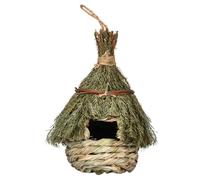 HIAKDOFT Nichoir Oiseau Extérieur Paille Tissé Main Nid Douillet Suspendu pour Jardin et Balcon Maison Oiseau Naturelle pour Reproduction et Décoration Campagne
