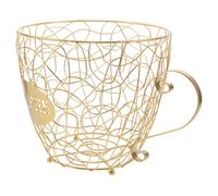 HIAKDOFT Organisateur de Capsules de Café en Fer Doré Panier Porte-Capsules Expresso de Tasse Support de Rangement Compact pour Dosettes Accessoire la Cuisine et Bar Facile à Nettoyer