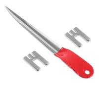 HIAKDOFT Outil de Réparation de Chaise en Rotin 3 Pièces en Acier Inoxydable Manche Rouge Kit de Tressage pour Osier Panier et Mobilier en Rotin Accessoire Polyvalent pour Réparation et