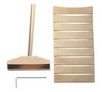 HIAKDOFT Outil de Réparation de Touche pour Guitare et Basse en Alliage Doré - Kit de 9 Inserts de Rayon Interchangeables - Gabarit de Serrage Précis pour Frettes Électro-acoustiques -