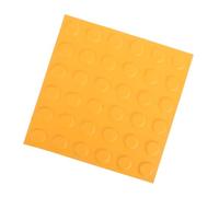HIAKDOFT Panneaux Aveugles De L'allée 25x25 Cm Brique De Sol Jaune Rond Antivibration Solide Extérieur Intérieur Aide Mobilité Déficience Visuelle Jardin Piéton Ville