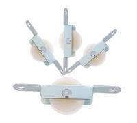 HIAKDOFT Paquet de 4 Kit de Réparation pour Parasol de Jardin Poulies de Remplacement pour Corde Support Coulissant pour Porte Moustiquaire et Parasol Cantilever Installation Rapide