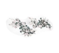 HIAKDOFT Patch Brodé Floral Vert Tulle pour DIY Décoration Vêtements Femme et Accessoires pour Robes Formelles Qipao et Créations Fête des Mères