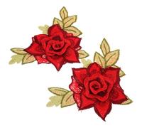 HIAKDOFT Patches à Coudre Fleurs Brodées Écussons Décoratifs pour Vêtements Sacs Chapeaux Accessoires DIY Durables et Faciles à Appliquer