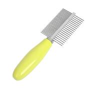HIAKDOFT Peigne Toilettage Chat et Chien Portable Brosse Carder Double-face pour Poils Courts et Longs Outil Démêlant Pratique pour Animaux Manche Confortable Poils Morts