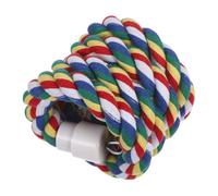 HIAKDOFT Perchoir Corde Coton Spirale pour Perroquet avec Balançoire Multifonctionnelle Accessoire de Cage pour Perruche et Oiseaux Moyens Installation Flexible et Activité Stimulante