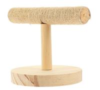 HIAKDOFT Perchoir pour Perroquet en Bois Naturel Support de Cage Portable Antidérapant Accessoire D’Entraînement et Jeu pour Perruches et Petits Oiseaux Interactif pour Oiseaux de