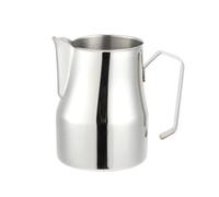 HIAKDOFT Pichet à Lait Inox avec Bec Design Ergonomique pour Mousseur Lait Espresso et Cappuccino Finition Polie Antidérapante Poignée Confortable pour Latte Art