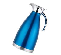 HIAKDOFT Pichet Inox Bleu Bouteille Isolée Double Paroi sans Odeur Pot à Boisson Chaud et Froid pour Maison et Bureau