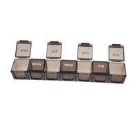 HIAKDOFT Pilulier de Voyage Jours Transparent Boîte Pilules Compartiments Étanches Organisateur Hebdomadaire Portable pour et Vitamines Rangement Pratique et Compact