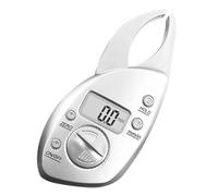 HIAKDOFT Pince à Plis Cutanés Numérique Argentée, Outil de Mesure Précise Graisse Corporelle, Calculatrice Corporelle Portable, Accessoire de Gym Compact pour Suivi Santé et Fitness