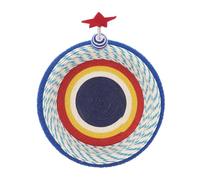 HIAKDOFT Planche à Gratter Ronde pour Chat Sisal Griffoir Et Lit Combiné pour Chats Intérieur Bol De Salon avec Motif Étoiles