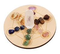 HIAKDOFT Planche Information Avec Pierres De Chakra Outil De Divination Décoratif Pour Maison Et Méditation