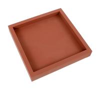 HIAKDOFT Plateau Carré Épais Plastique pour Plantes Soucoupe Étanche Dérapante Support Robuste pour Pots de Fleurs Intérieur Rouge Usage Maison et Balcon